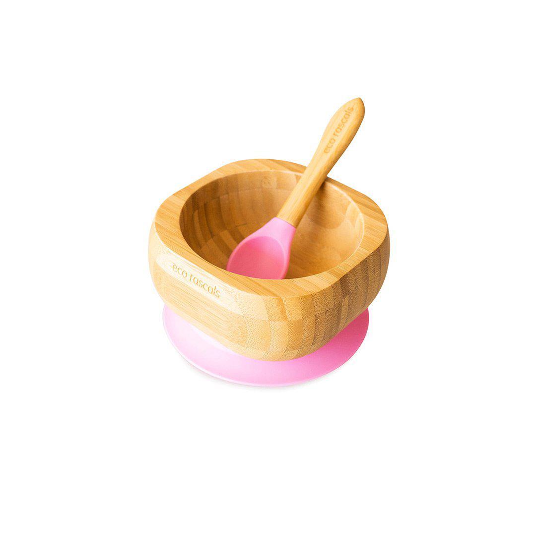 Eco-rascals-Bamboo-Suction-Tableware-Set-Car-Pink-bowl