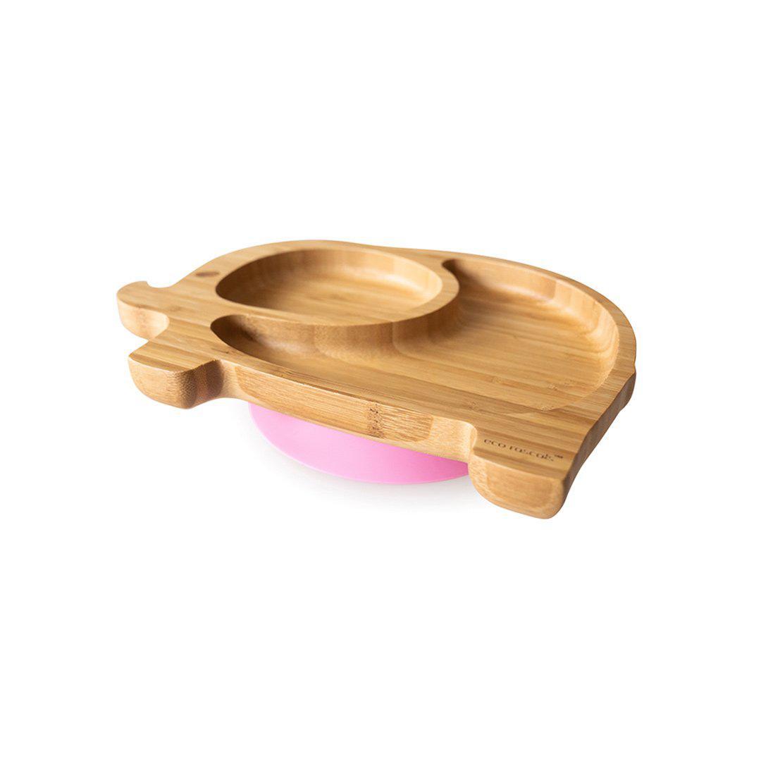 Eco-rascals-Bamboo-Suction-Tableware-Set-Elephant-Pink-plate