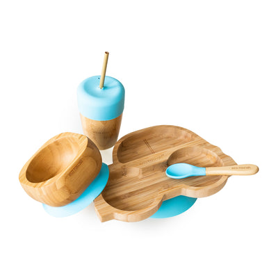 Eco-rascals-Bamboo-Suction-Tableware-Set-Car-Blue
