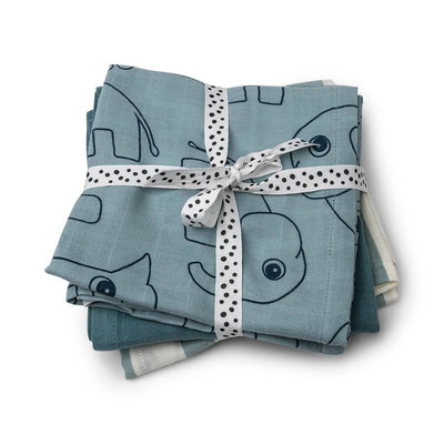 Done by Deer Muslins Blue Cotton 3-Pack